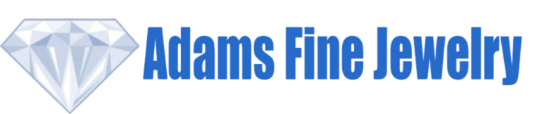 Adams Fine Jewelry Logo Logo with diamond reading adam's fine jewelry